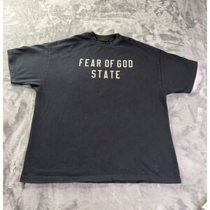 Fear of God Essentials State Mens M Black T-Shirt Oversized‎ Fit